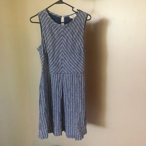 Ann Taylor Loft Striped Work Dress Size 8